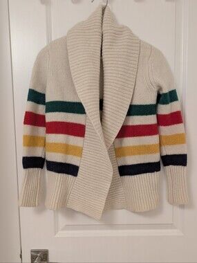 Hudson's Bay Company Vintage Classic Stripe Lambswool Sweater Cardigan